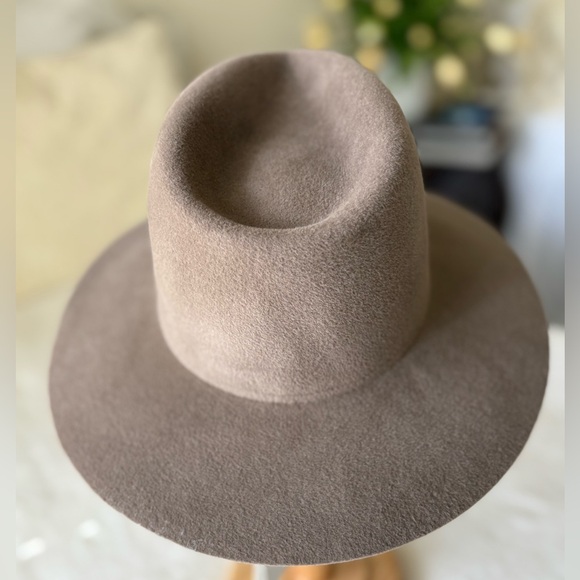 Stylish Beige Clyde Angora Fedora Hat main image 6